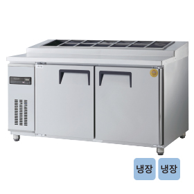 고급형 직냉식 토핑테이블 올냉장 5자 GWM-150RTT [냉장486ℓ]