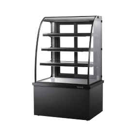 높은 제과 쇼케이스 곡면 4단